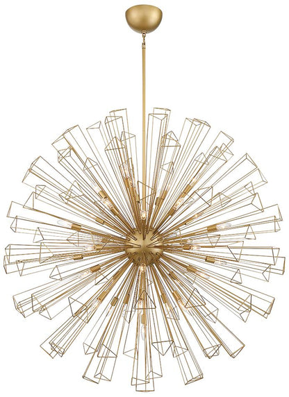 Dendelio 53 1/2" Wide Gold 35-Light Sputnik Chandelier