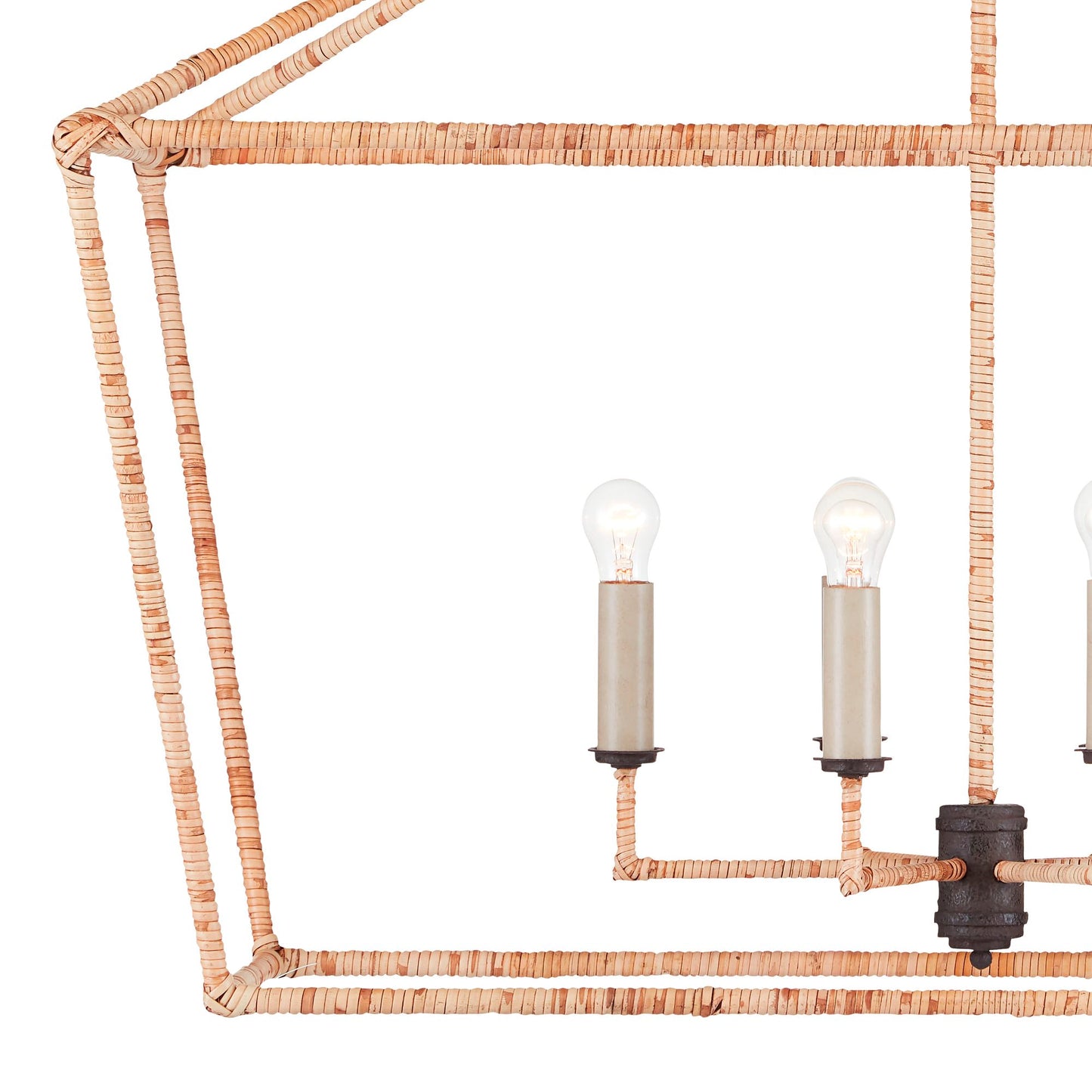 Denison Rattan Rectangular Lantern