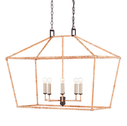 Denison Rattan Rectangular Lantern