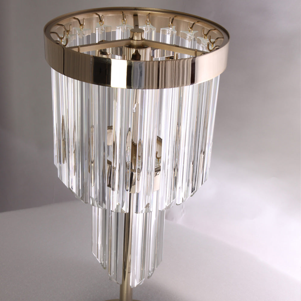 Designer Gold Plated Spiral Crystal Table Lamp