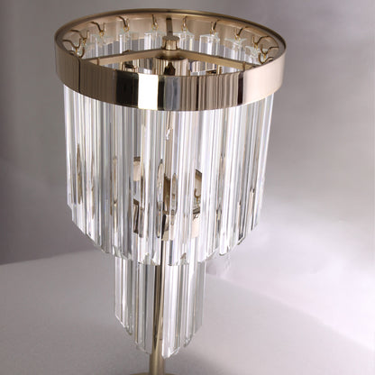 Designer Gold Plated Spiral Crystal Table Lamp