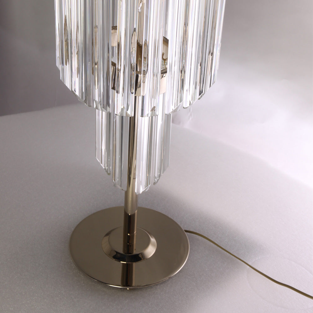 Designer Gold Plated Spiral Crystal Table Lamp