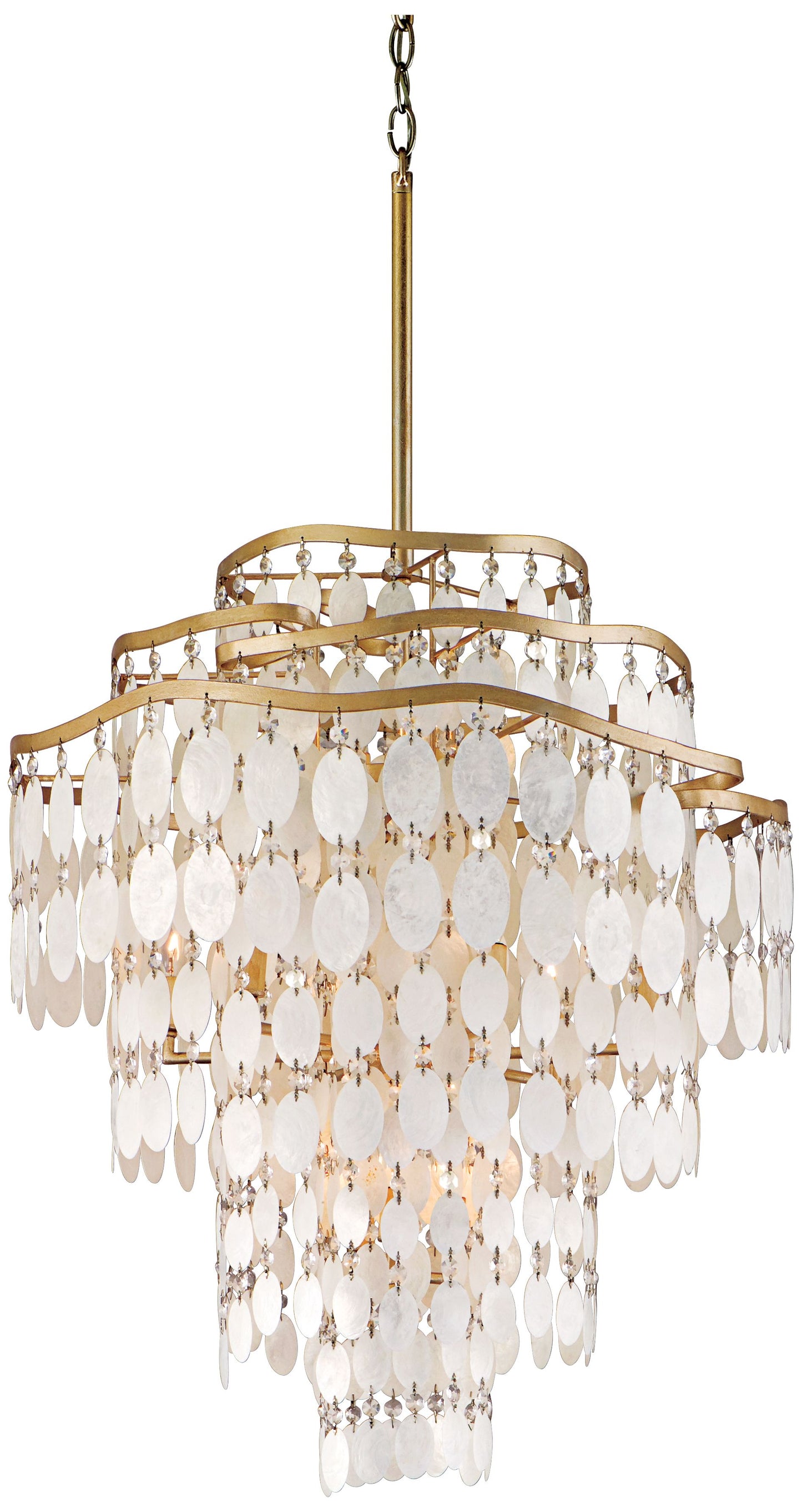 Dolce Capiz Shell 25" Wide Pendant Chandelier