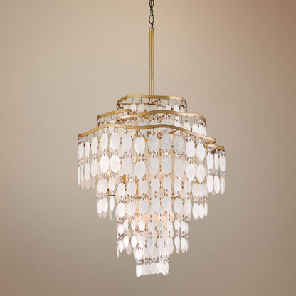 Dolce Capiz Shell 25" Wide Pendant Chandelier