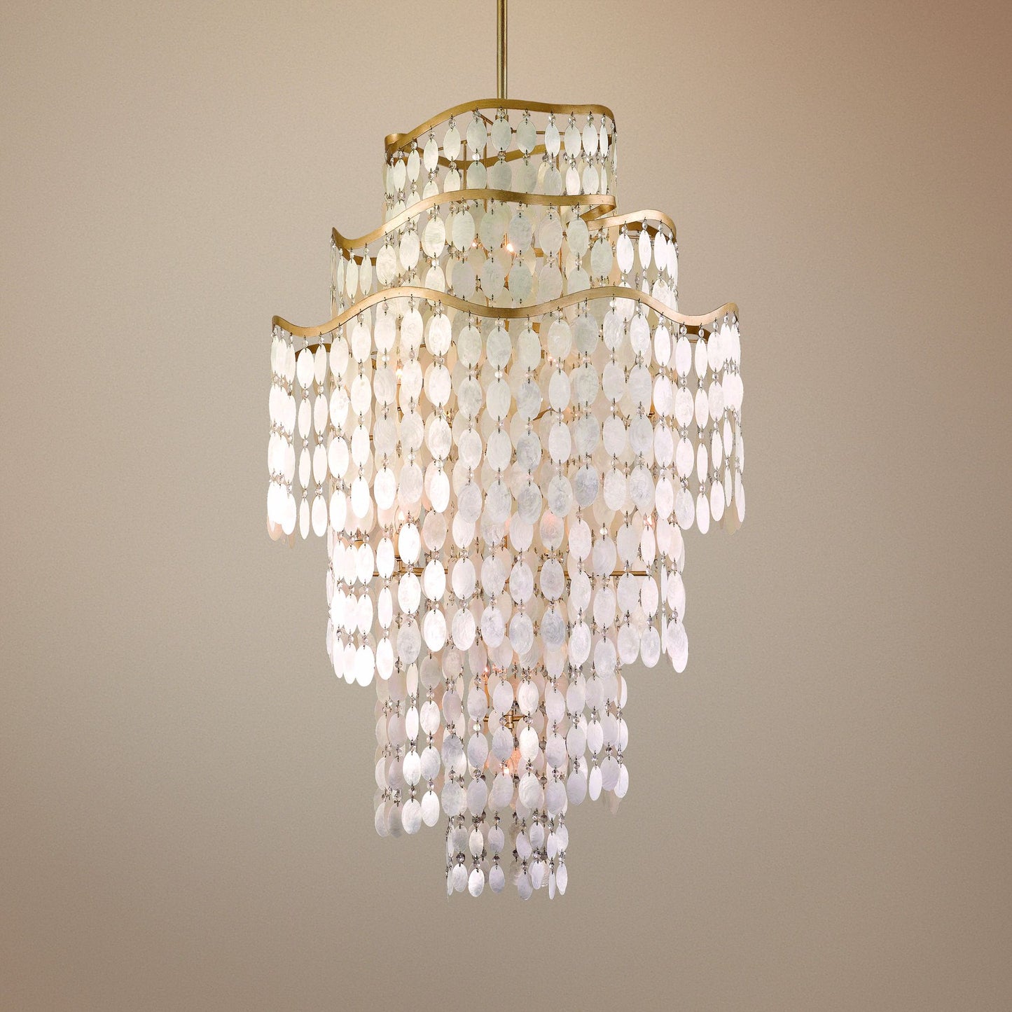 Dolce Capiz Shell 36" Wide Pendant Chandelier