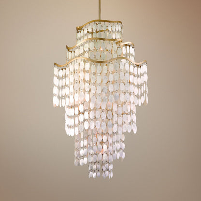 Dolce Capiz Shell 36" Wide Pendant Chandelier