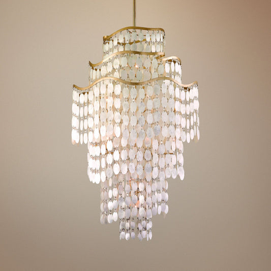 Dolce Capiz Shell 36" Wide Pendant Chandelier