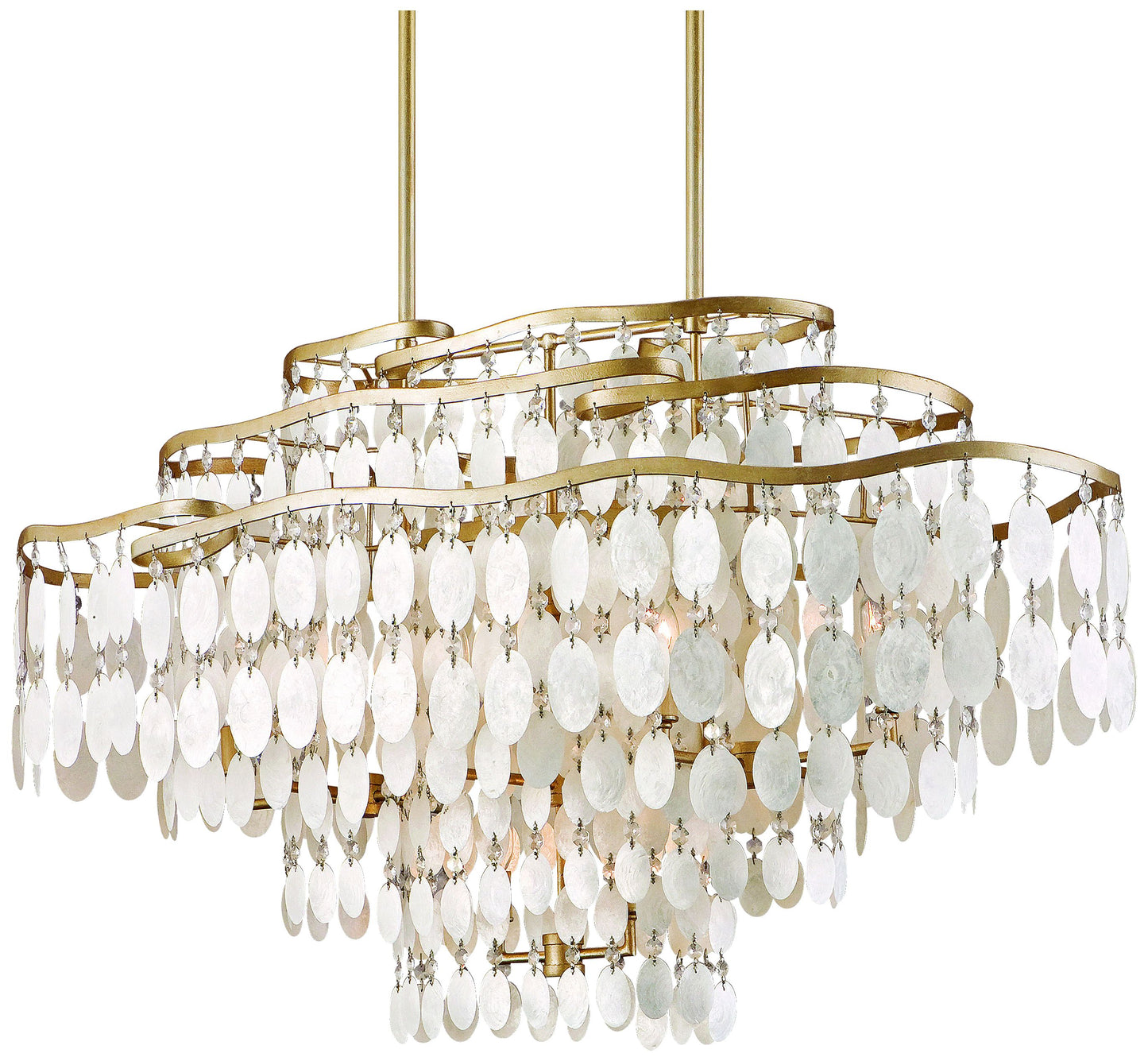 Dolce Capiz Shell 42" Wide Island Light