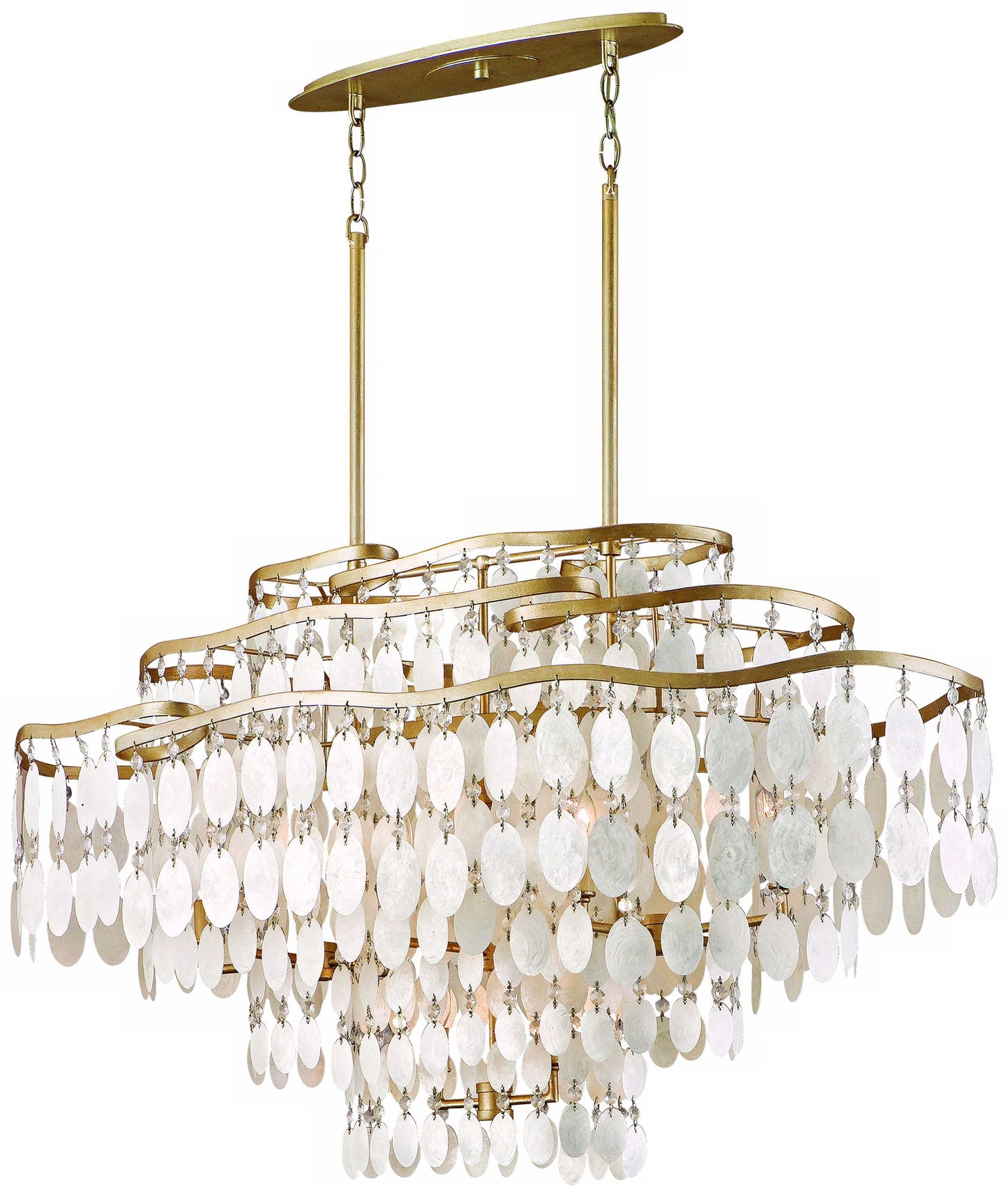 Dolce Capiz Shell 42" Wide Island Light