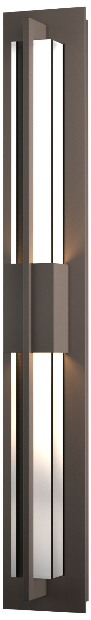 Double Axis Large LED Outdoor Sconce - Smoke Finish - Clear Glass