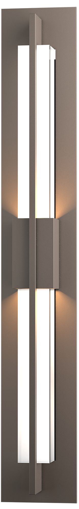 Double Axis LED Outdoor Sconce - Smoke Finish - Clear Glass