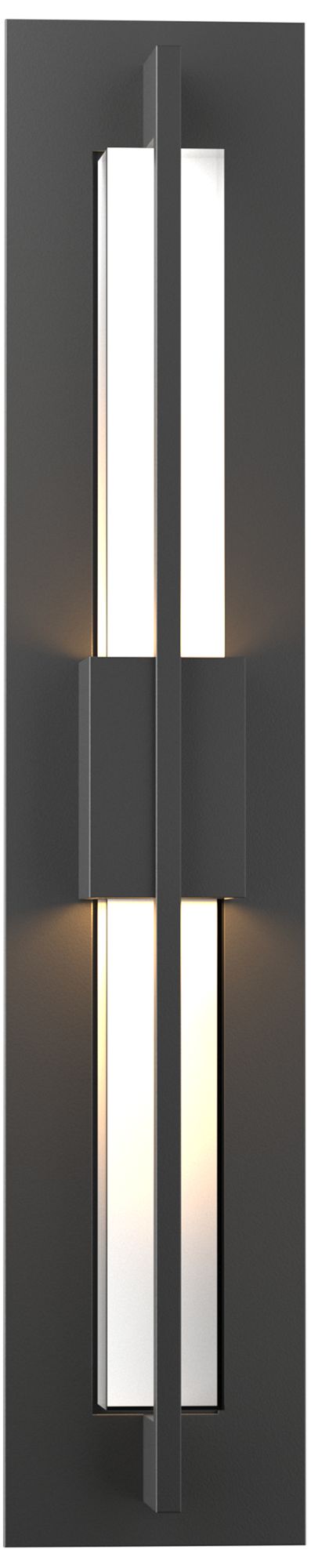 Double Axis Small LED Outdoor Sconce - Black Finish - Clear Glass