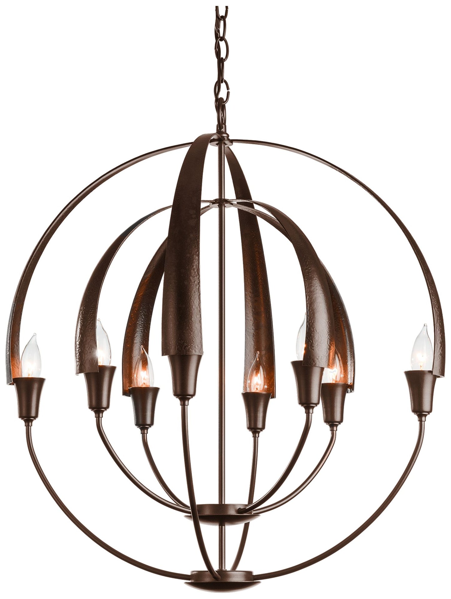 Double Cirque Bronze Chandelier With