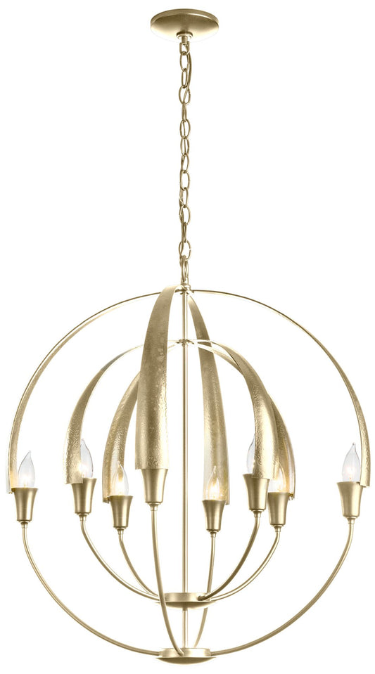 Double Cirque Chandelier - Modern Brass Finish