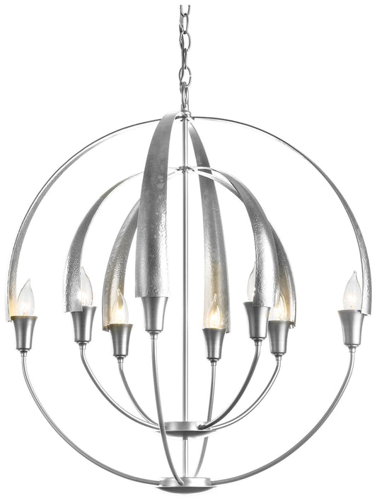 Double Cirque Chandelier - Sterling Finish