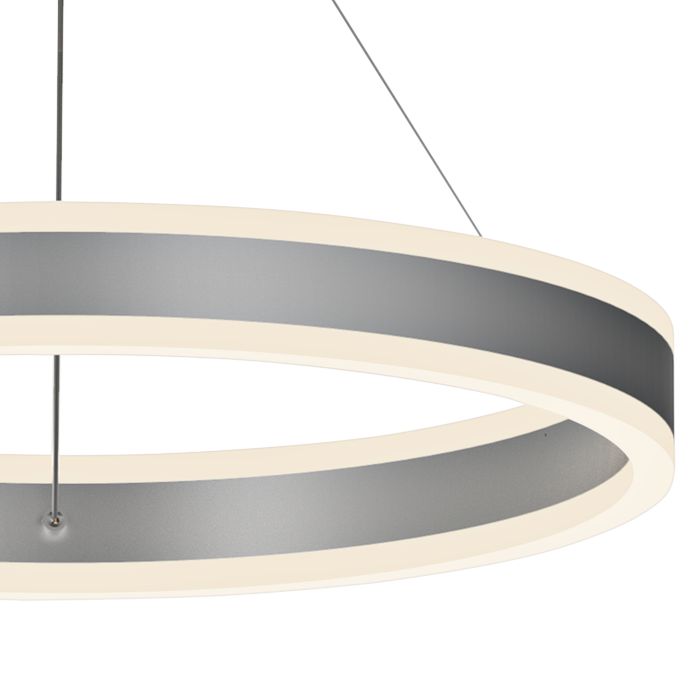 Double Corona? 23 3/4"W Aluminum 2-Light LED Pendant