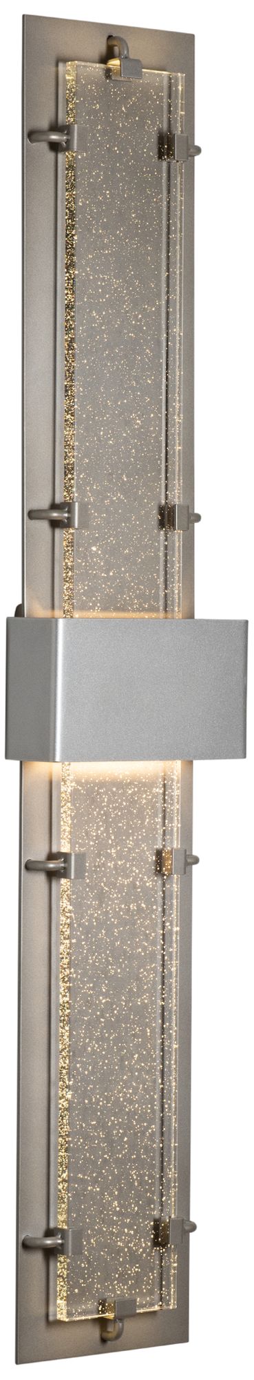 Double-Large Ursa LED Outdoor Sconce - Steel Finish - Clear Glass