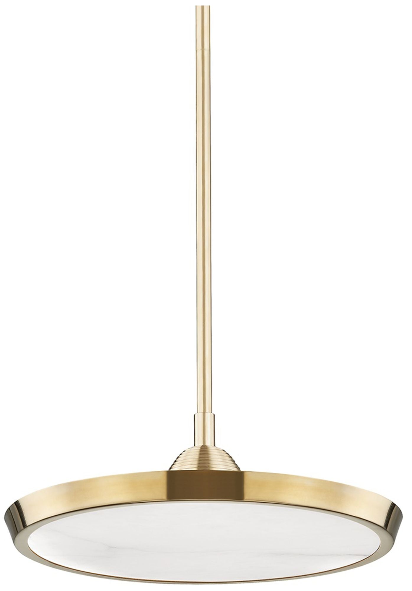 Draper Small Led Pendant Aged Brass