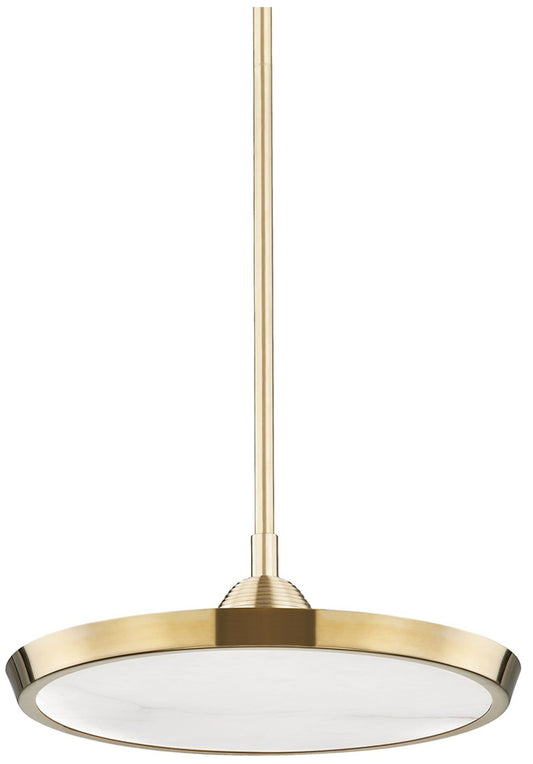 Draper Small Led Pendant Aged Brass