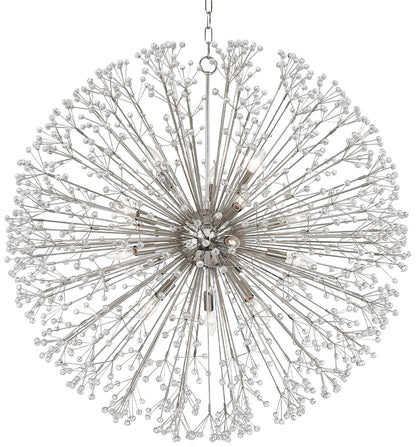 Dunkirk 40" Wide Polished Nickel 16-Light Sputnik Chandelier