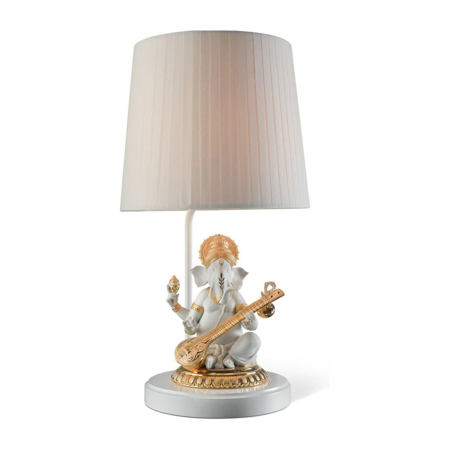 Lladro Veena Ganesha Table Lamp Golden Luster (US)