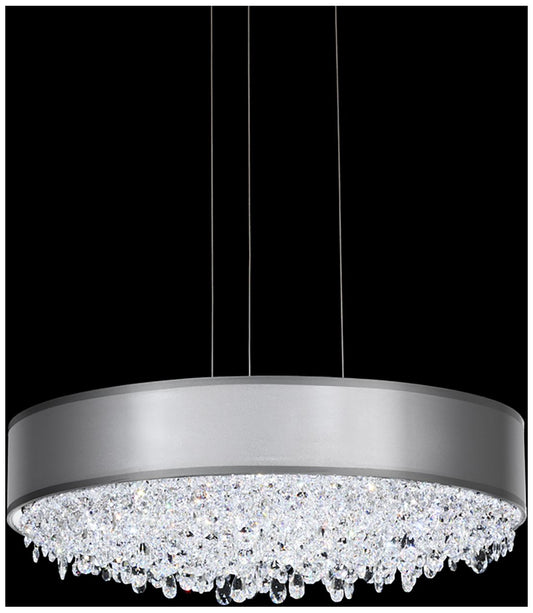 Eclyptix LED 6.5"H x 19.4"W 1-Light Crystal Pendant in Pol Stainl