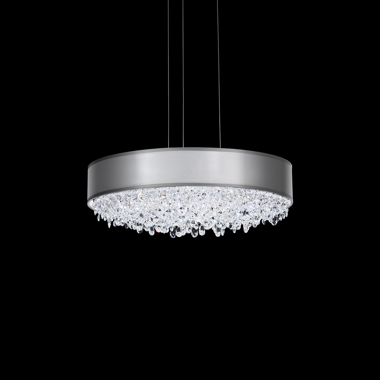 Eclyptix LED 6.5"H x 19.4"W 1-Light Crystal Pendant in Pol Stainl
