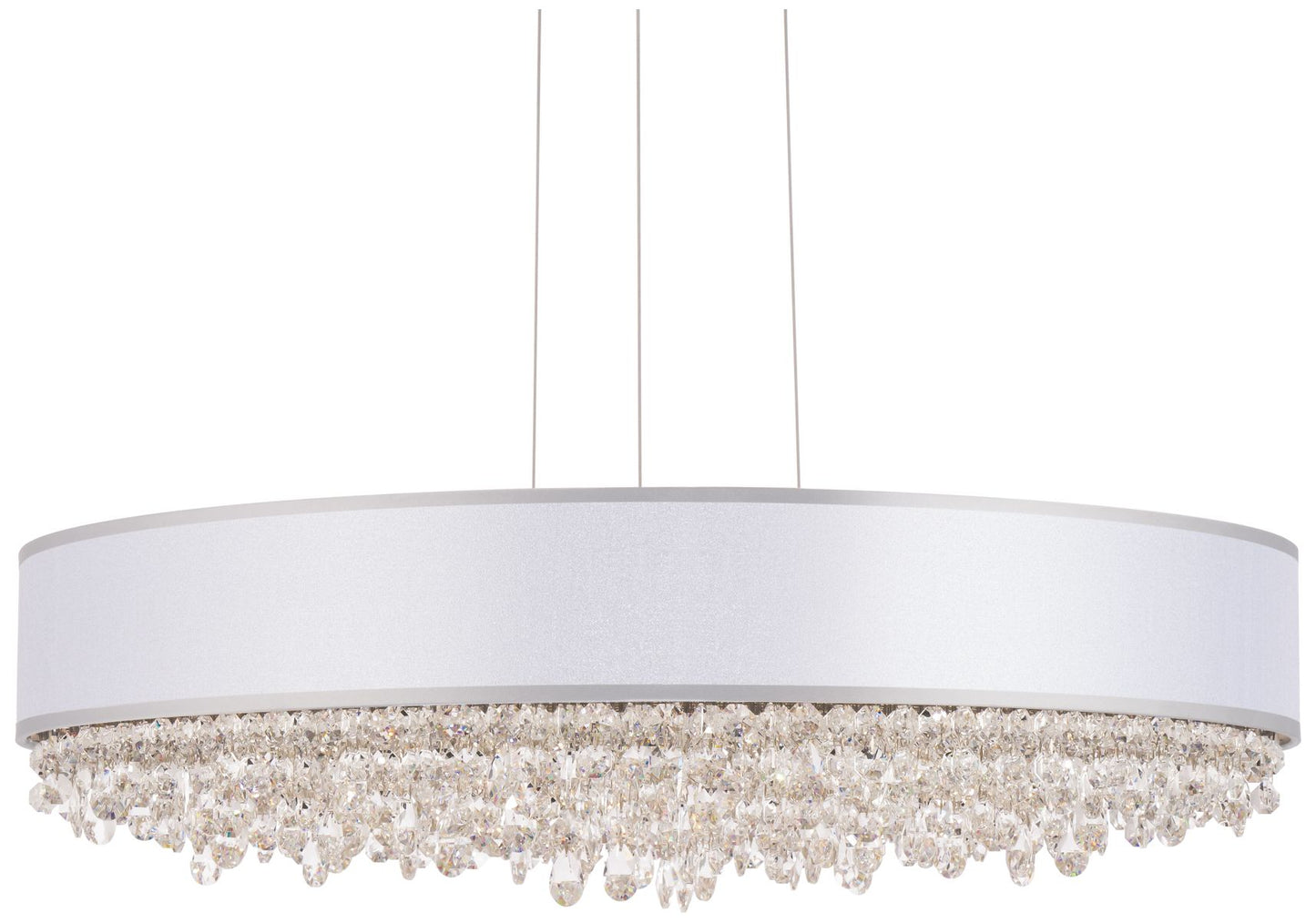 Eclyptix LED 6.5"H x 24"W 1-Light Crystal Pendant in Pol Stainles