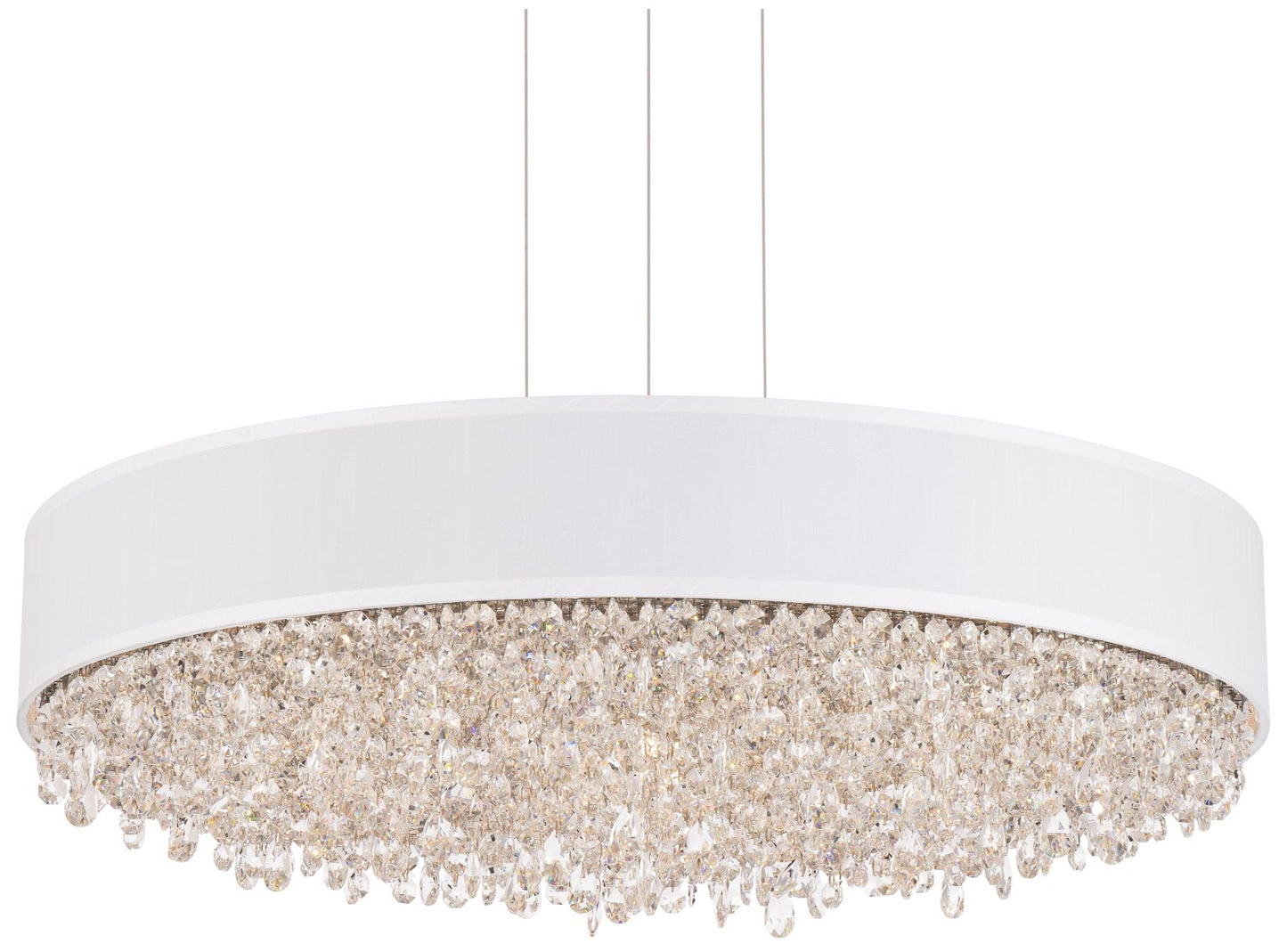 Eclyptix LED 6.5"H x 24"W 1-Light Crystal Pendant in Pol Stainles