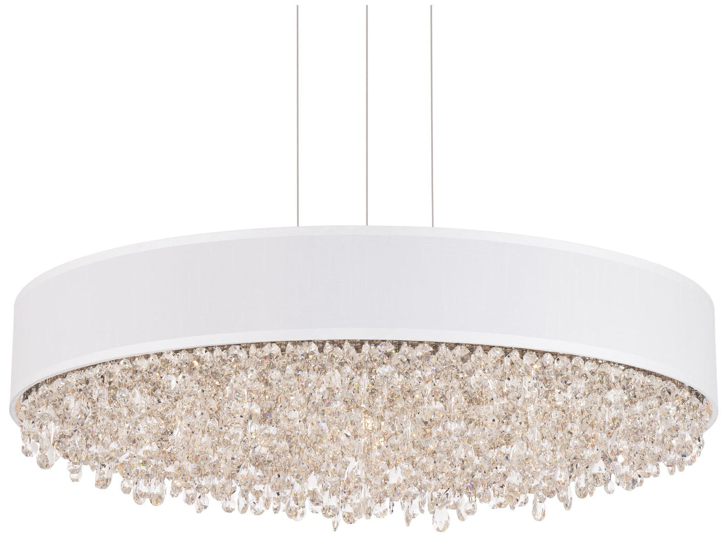 Eclyptix LED 6.5"H x 24"W 1-Light Crystal Pendant in Pol Stainles