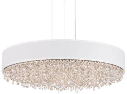 Eclyptix LED 6.5"H x 24"W 1-Light Crystal Pendant in Pol Stainles