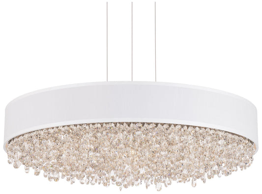 Eclyptix LED 6.5"H x 24"W 1-Light Crystal Pendant in Pol Stainles