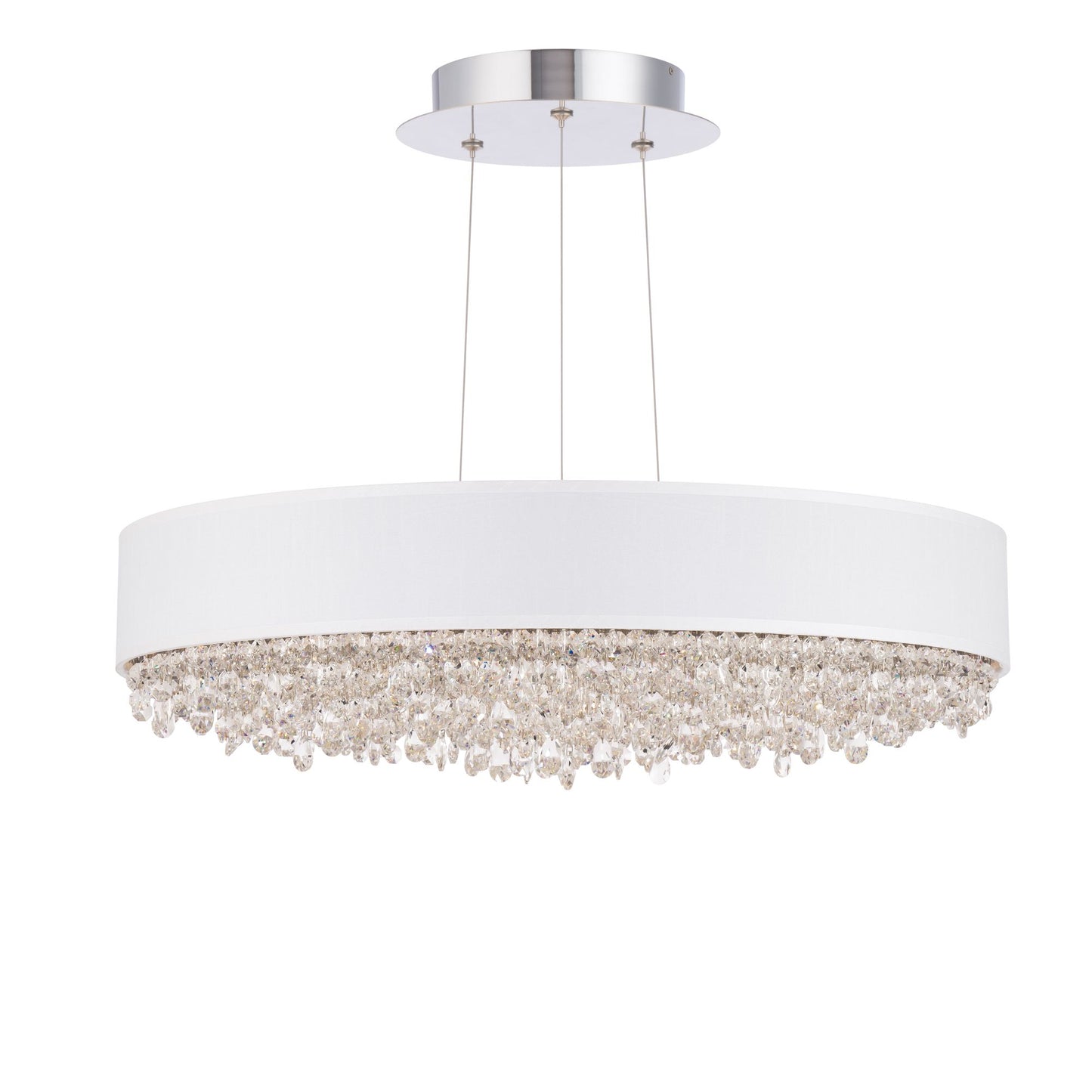 Eclyptix LED 6.5"H x 24"W 1-Light Crystal Pendant in Pol Stainles