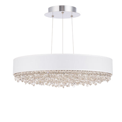 Eclyptix LED 6.5"H x 24"W 1-Light Crystal Pendant in Pol Stainles