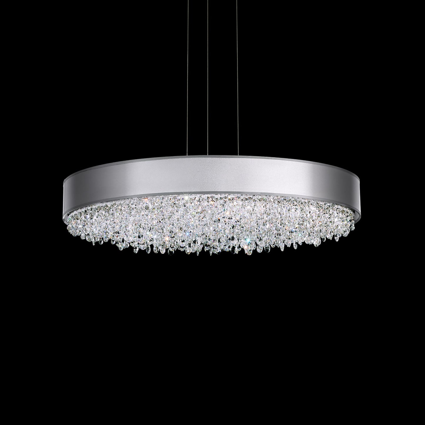 Eclyptix LED 6.5"H x 28.8"W 1-Light Crystal Pendant in Pol Stainl