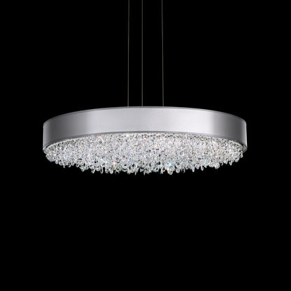 Eclyptix LED 6.5"H x 28.8"W 1-Light Crystal Pendant in Pol Stainl