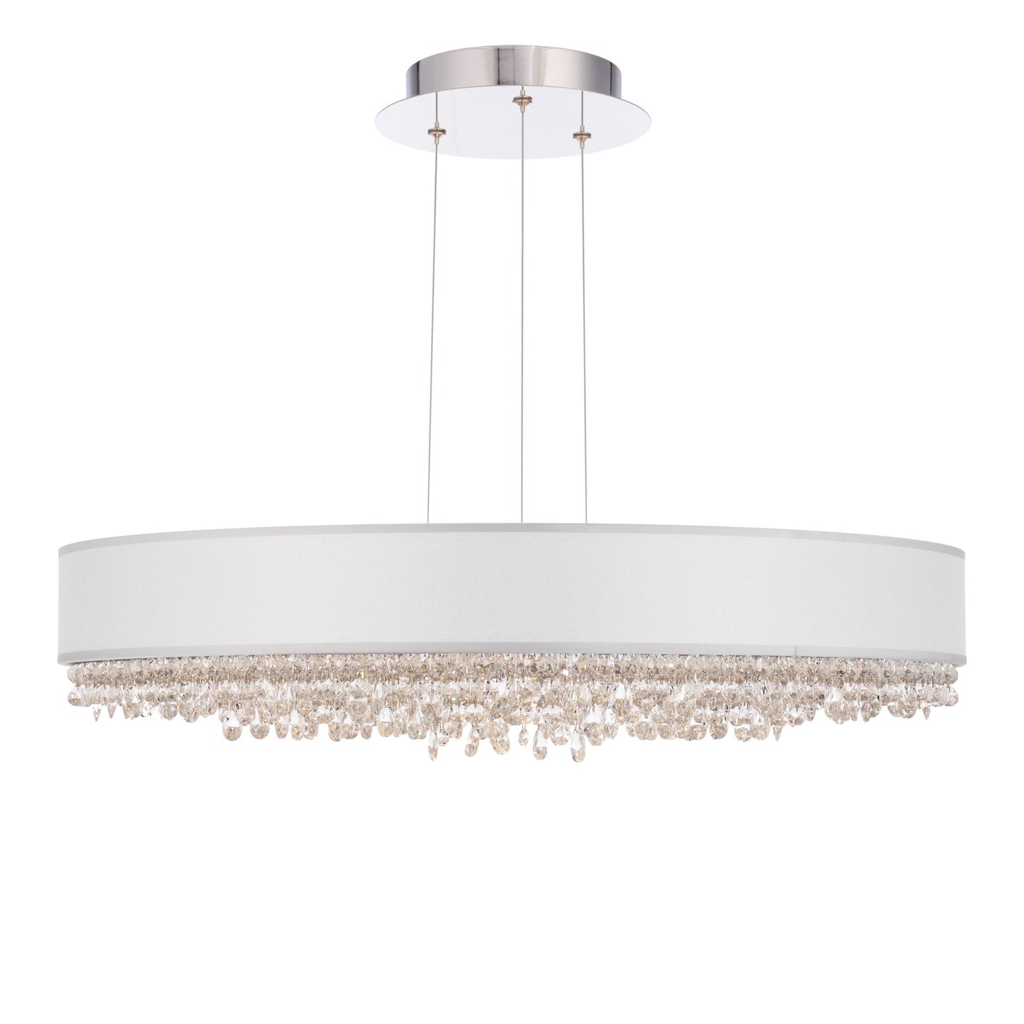 Eclyptix LED 6.5"H x 28.8"W 1-Light Crystal Pendant in Pol Stainl