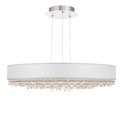 Eclyptix LED 6.5"H x 28.8"W 1-Light Crystal Pendant in Pol Stainl