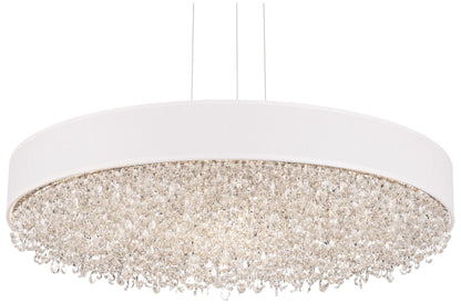 Eclyptix LED 6.5"H x 28.8"W 1-Light Crystal Pendant in Pol Stainl