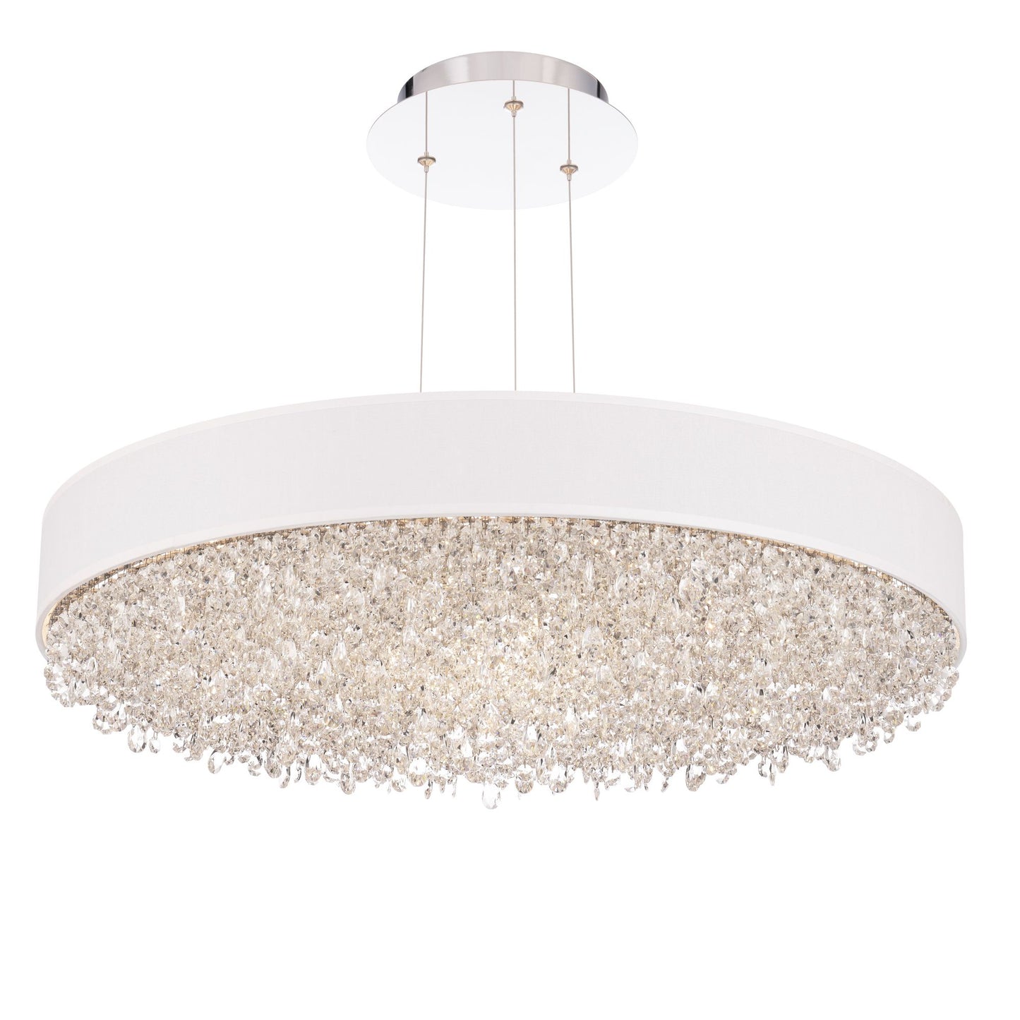 Eclyptix LED 6.5"H x 28.8"W 1-Light Crystal Pendant in Pol Stainl