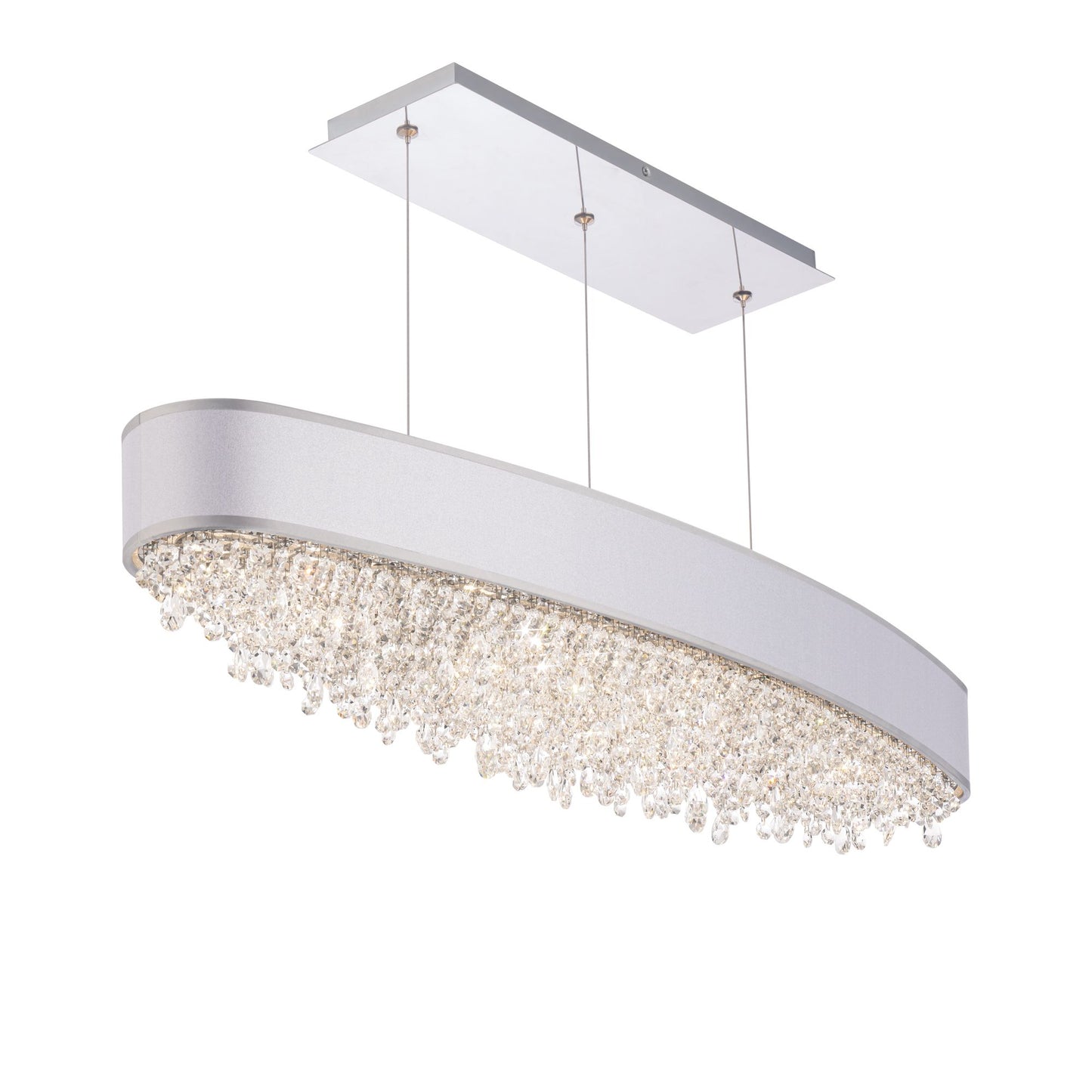 Eclyptix LED 6.5"H x 35.9"W 1-Lt Linear Pendant in Pol Stainless