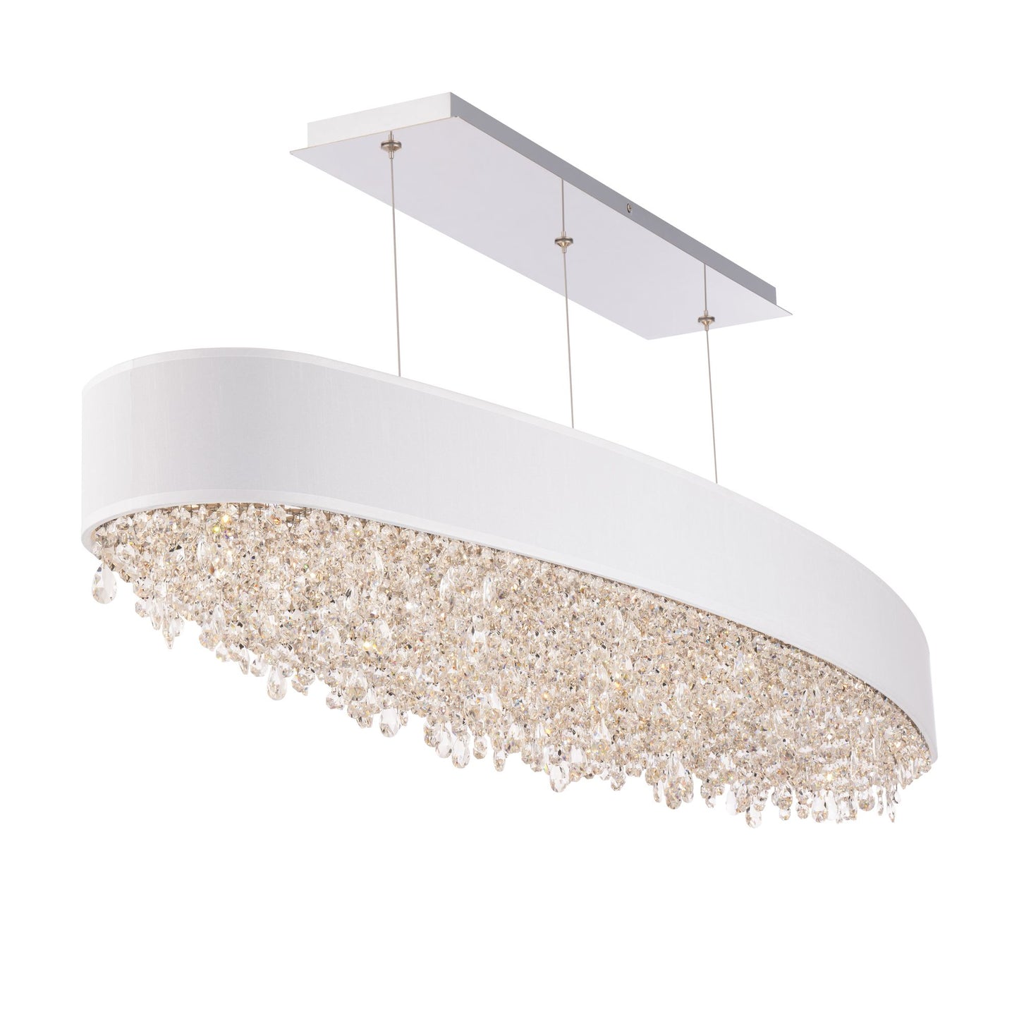 Eclyptix LED 6.5"H x 48.75"W 1-Lt Linear Pendant in Pol Stainless