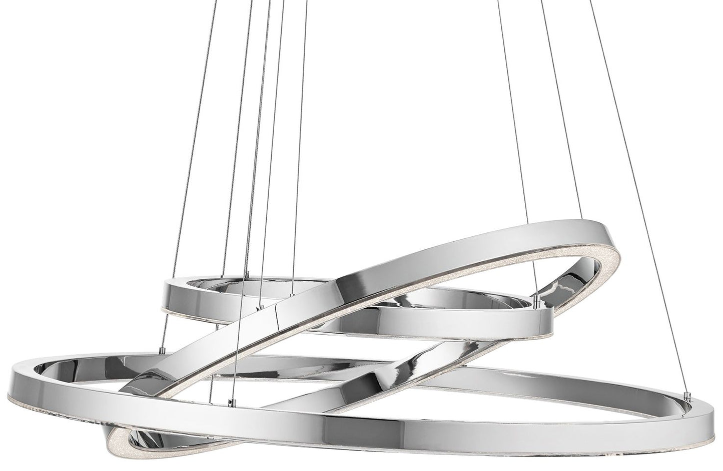 Elan Opus 31 1/2" Wide Chrome 3-Ring LED Pendant Light