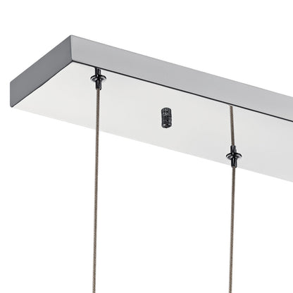 Elan Zin 42" Wide Polished Nickel LED Multi Light Pendant