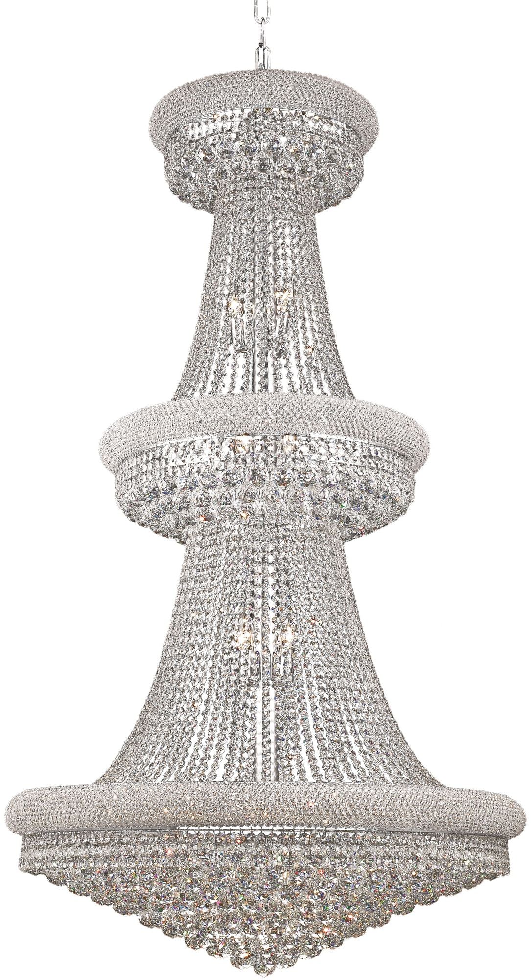 Elegant Lighting Primo 36" Royal Clear Crystal 32-Light Chandelier