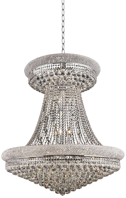 Elegant Lighting Primo 36" Wide Chrome and Clear Crystal Chandelier