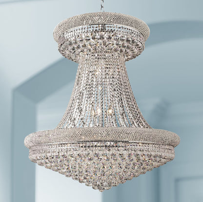 Elegant Lighting Primo 36" Wide Chrome and Clear Crystal Chandelier