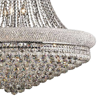 Elegant Lighting Primo 36" Wide Chrome and Clear Crystal Chandelier