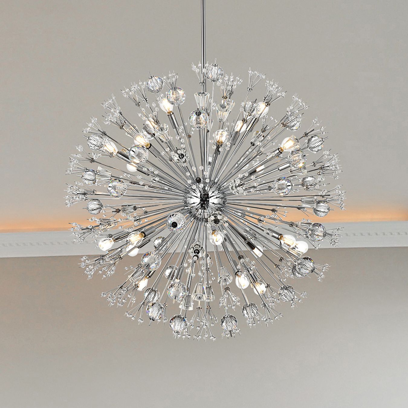 Elegant Lighting Vera 38" Crystal Starburst Round Pendant