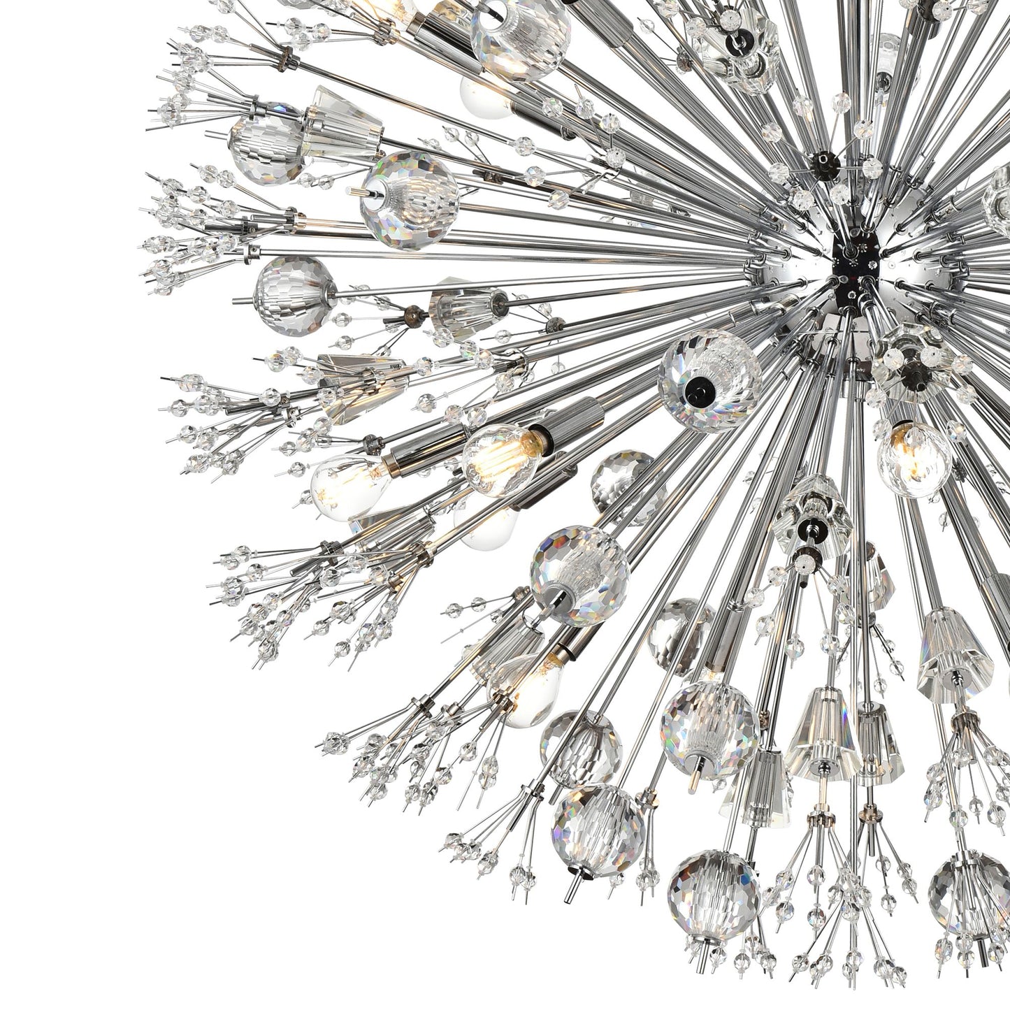 Elegant Lighting Vera 38" Crystal Starburst Round Pendant